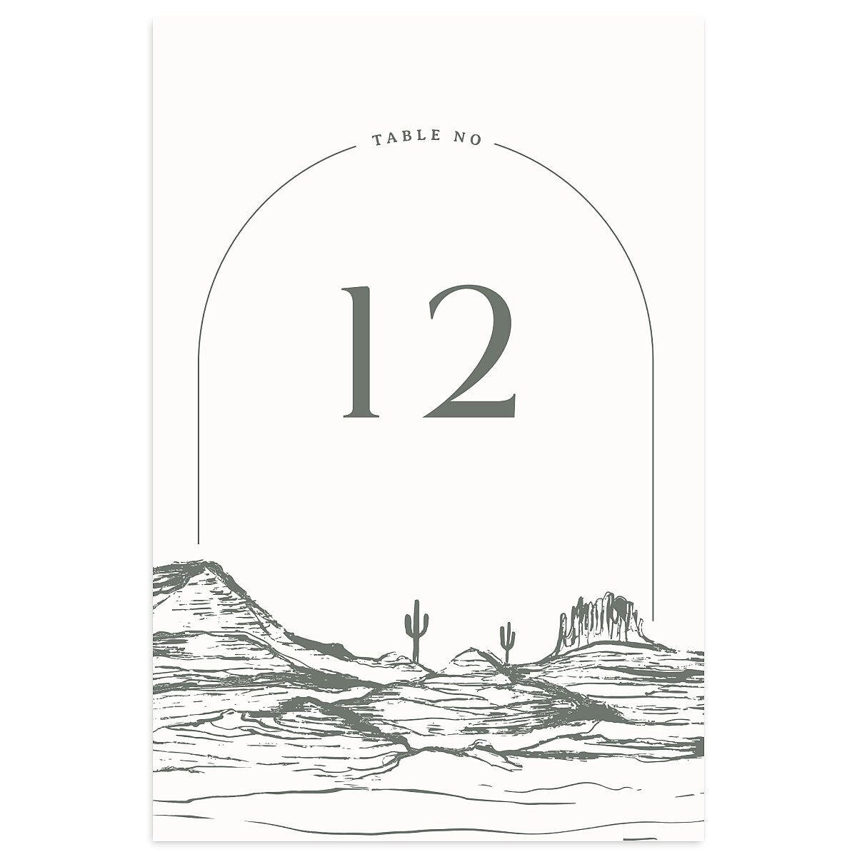 Western Cactus Table Numbers
