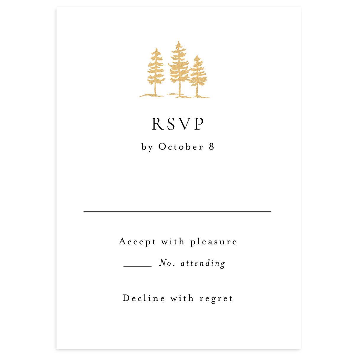 Aspen Wedding Response Cards