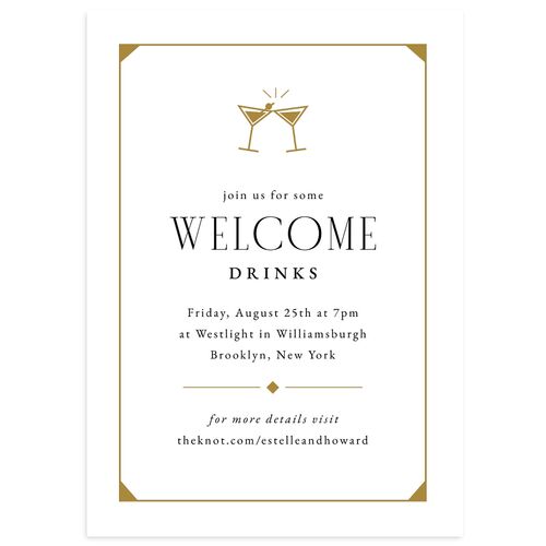 Old Hollywood Glam Wedding Enclosure Cards Umber Signature Standard