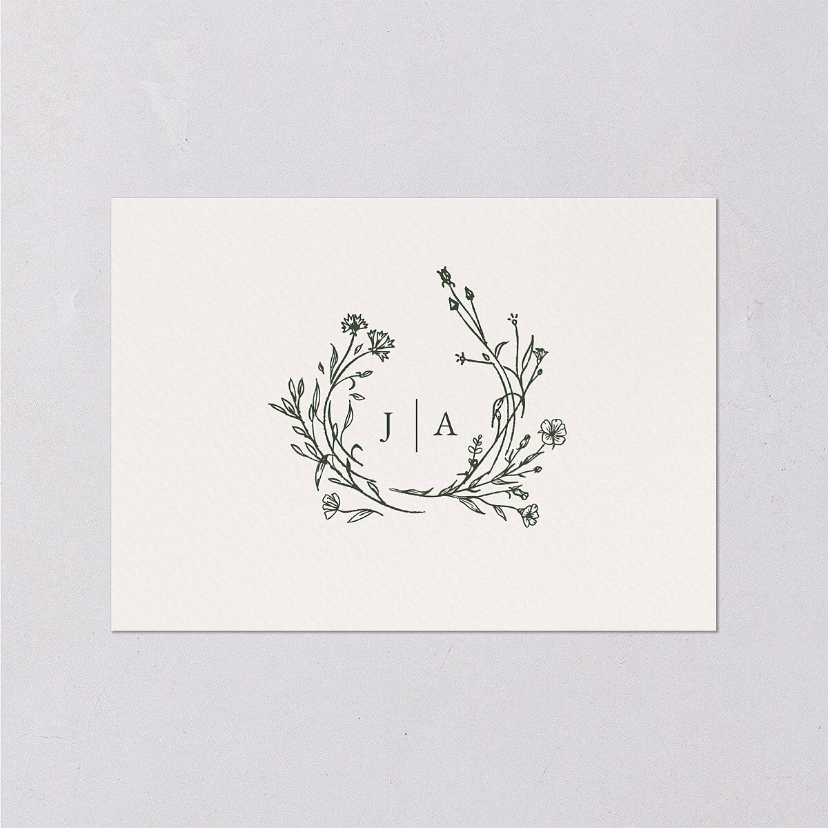 Gilded Monogram Wedding Response Cards — view 2