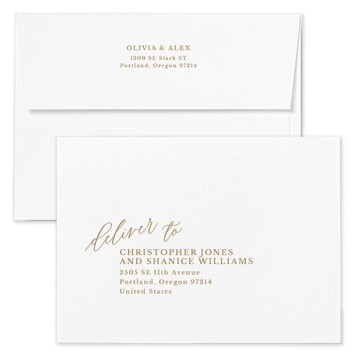 At Last Wedding Invitation Envelopes Blue Linen Recipient Address Standard Signature