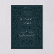 Storybook Filigree Rehearsal Dinner Invitations Dark Night Signature Blank Standard