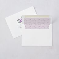Elegant Floral Wedding Invitations Lilac Signature Blank Standard No