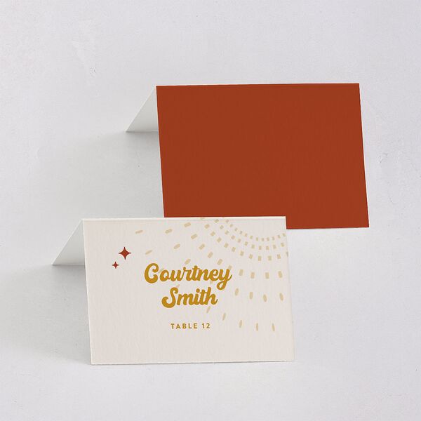 Disco Love Place Cards Red Clay Signature