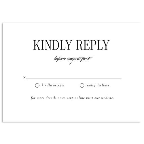 Classically Editorial Wedding Response Cards Midnight Signature Standard