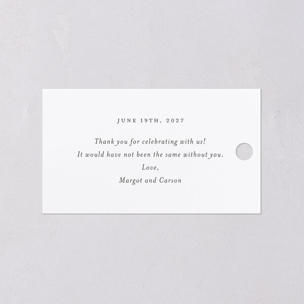 Southern Oak Tree Favor Gift Tags Pure White Signature