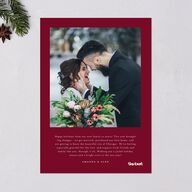Portrait Gallery Holiday Holiday Cards Burgundy Signature Blank Standard Portrait