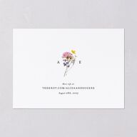 Pressed Flowers Save The Date Cards Sunflower Signature smooth Blank No