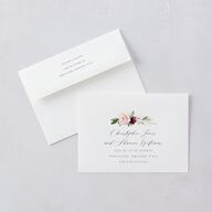 Beloved Floral Foil Wedding Invitations Rose Gold Dark Berry Signature Blank No Standard
