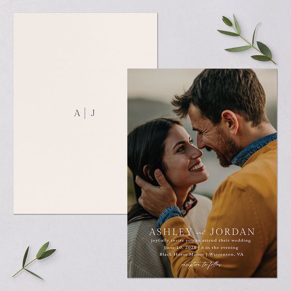 Simply Captured Wedding Invitations Linen Signature Blank No Standard
