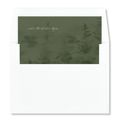 Snowy Mountainside Envelope Liners Thyme Standard