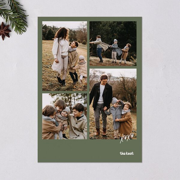Signature Holiday Holiday Cards Deep Olive Signature Blank Standard Portrait