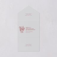 Vintage Vase All-in-One Wedding Invitations Burgundy Signature Light Both Recipient and Return Addresses No