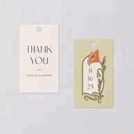 Vintage Nouveau Favor Gift Tags Pear Signature