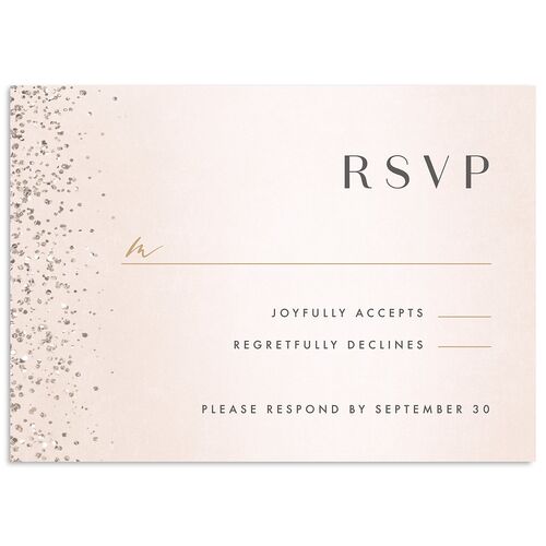 Sparkling Romance Wedding Response Cards Licorice Signature Standard