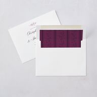 Formal Opulent Frame Wedding Invitations Bordeaux Gold No Signature Blank