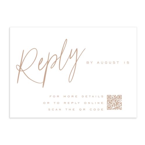 You Are Mine QR Code RSVP Cards Mocha Signature Standard