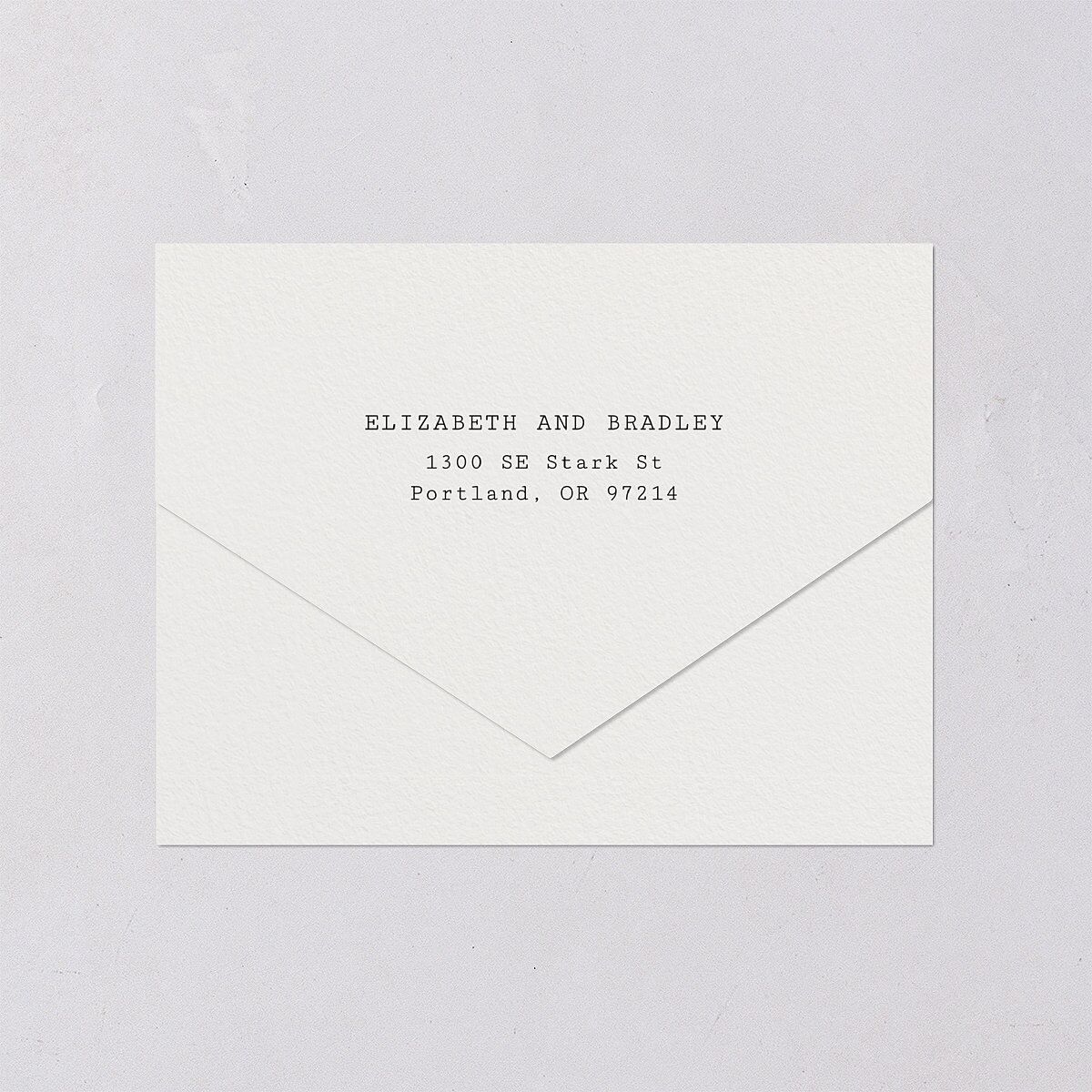 DIY Crafty Photo All-in-One Wedding Invitations Ruby Signature Light Both Recipient and Return Addresses No
