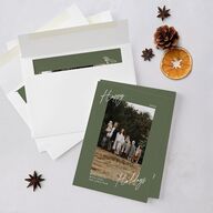 Signature Holiday Holiday Cards Deep Olive Signature Blank Standard Portrait