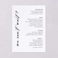 Vertical Names Wedding Invitations Pure White Signature Blank No Standard