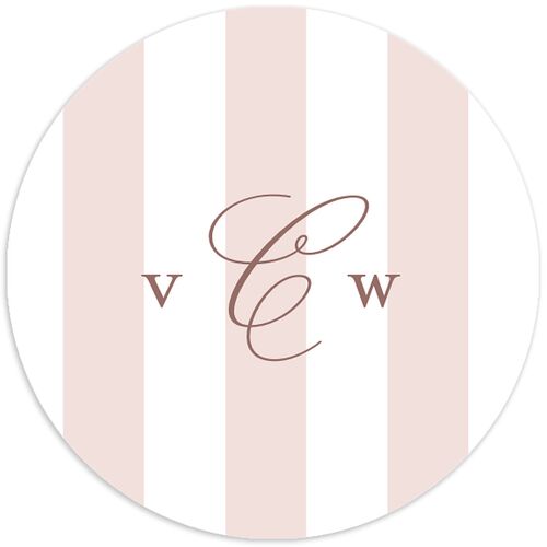 Elegant Eclectic Wedding Stickers Umber Circle