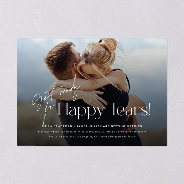 Happy Tears Wedding Invitations  Licorice Signature Blank No Standard