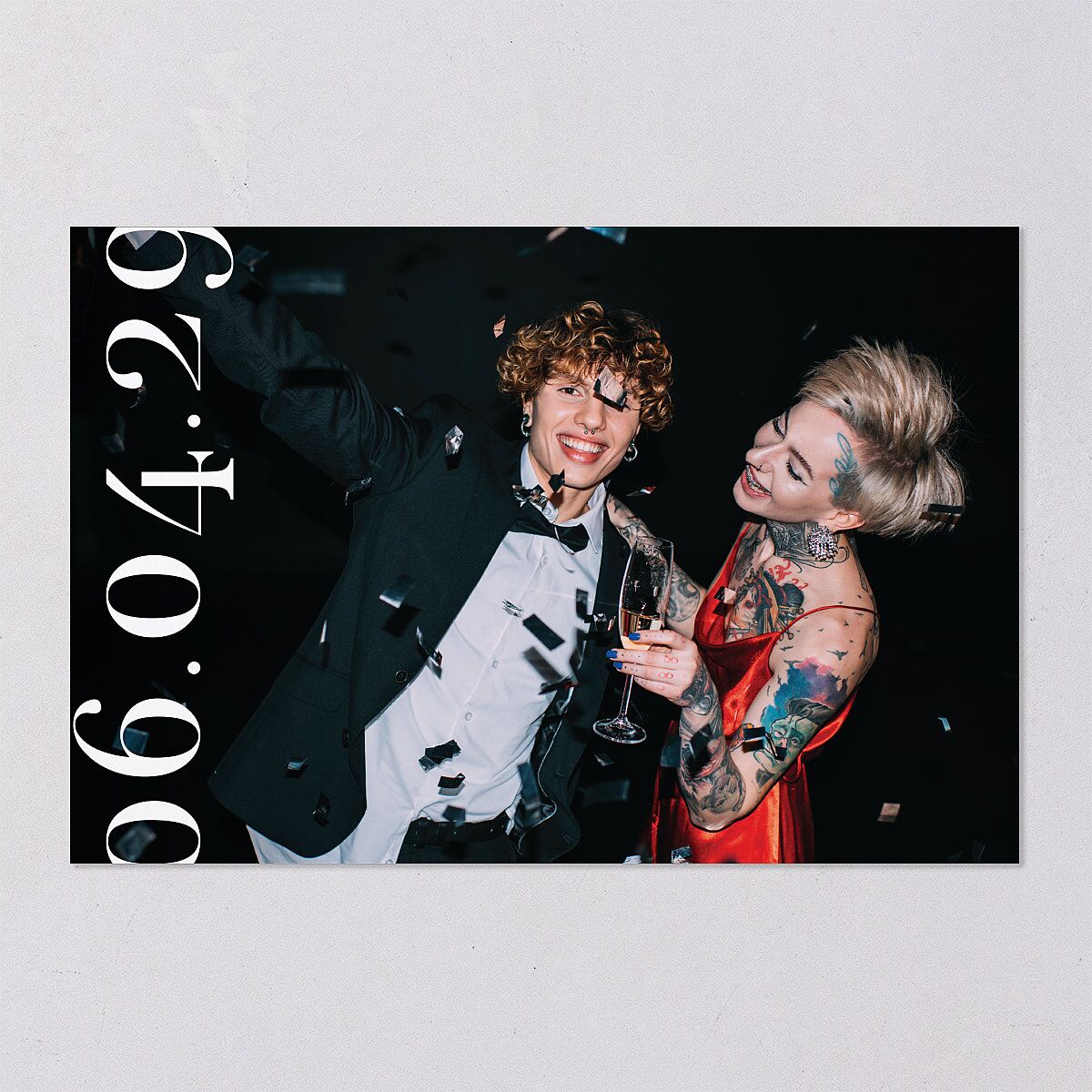 Modern Vow Save the Date Postcards — view 4