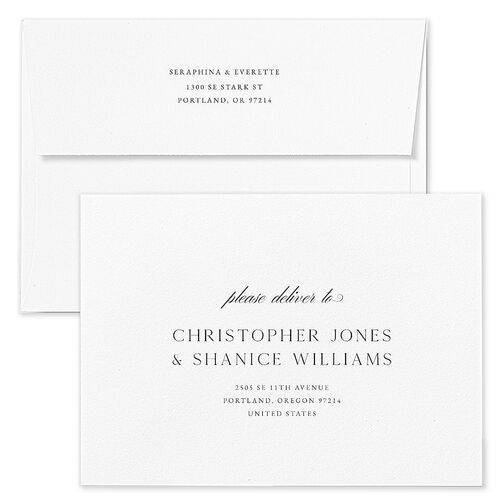 Elegant Damask Wedding Invitation Envelopes Blue Champagne Recipient Address Standard Signature