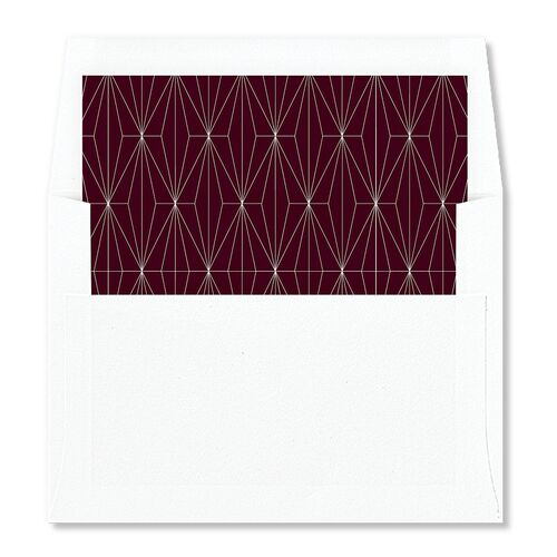 Modern Contrast Standard Envelope Liners Burgundy Standard
