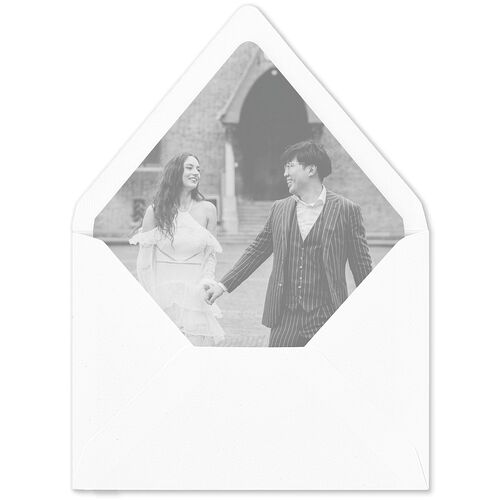 Modern Classic Picture Portrait Euro Envelope Liners Pure White Luxe