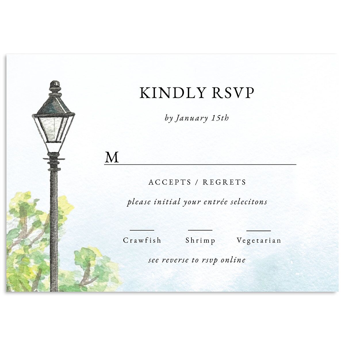 New Orleans Wedding Response Cards
