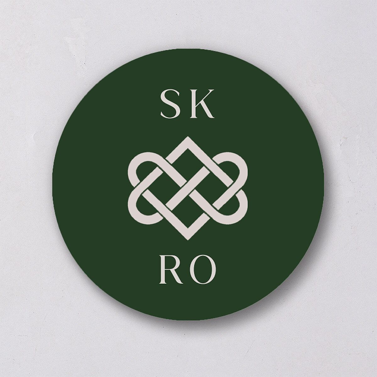 Celtic Knot Wedding Stickers Hunter Green