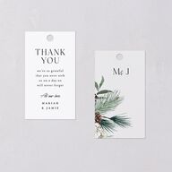 Rustic Pine Favor Gift Tags Eucalyptus Signature