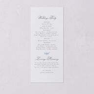 Medieval Castle Wedding Programs Dusty Blue Signature