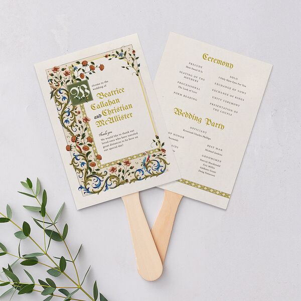 Medieval Renaissance Fan Programs Moss Signature Standard