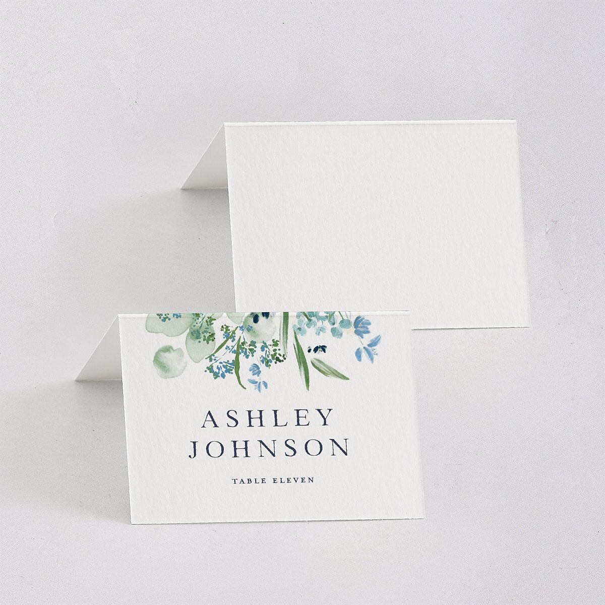 In Bloom Place Cards Moody Blue Signature