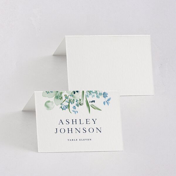 In Bloom Place Cards Moody Blue Signature