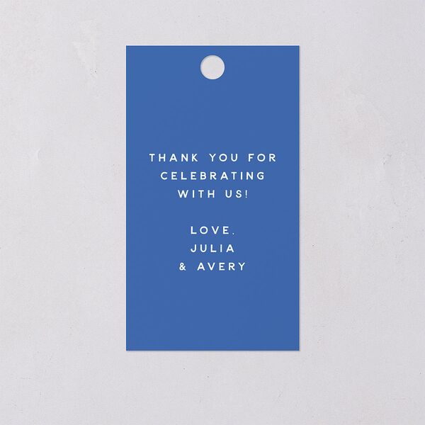 Hand Drawn Cake Favor Gift Tags French Blue Signature
