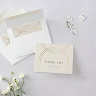 Foil Arch Thank You Cards Gold Bisque