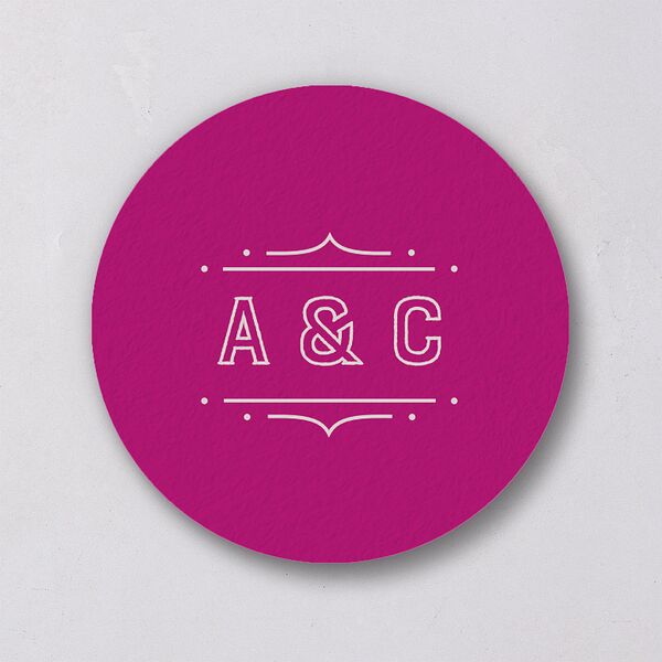 Iconic Beach Wedding Stickers Tangerine