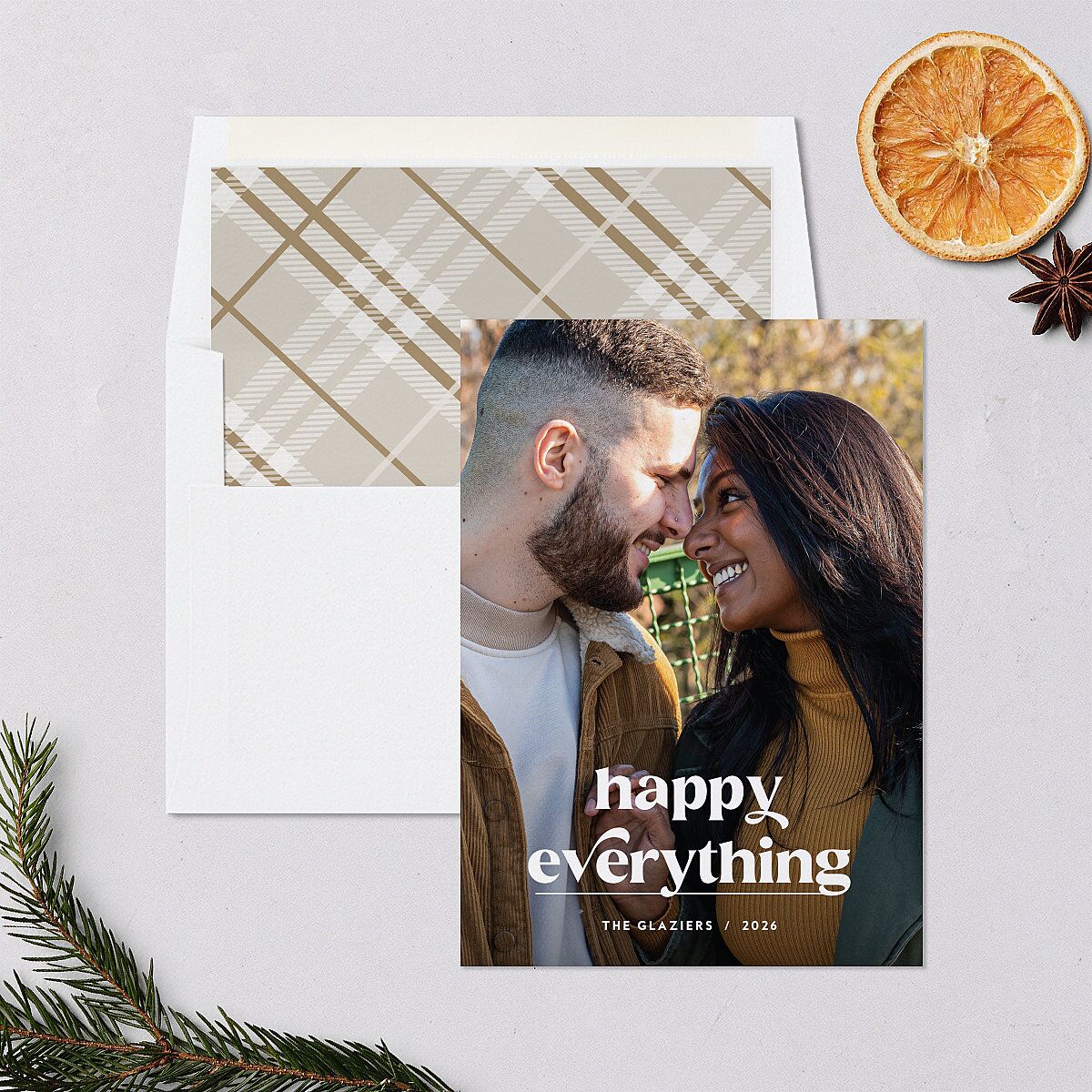 Sweet Holiday Holiday Cards Pure White Signature Blank Portrait Standard