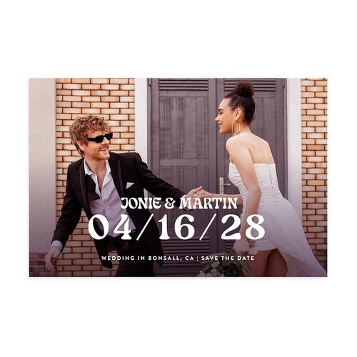 Wedstock Save the Date Postcards Red Clay
