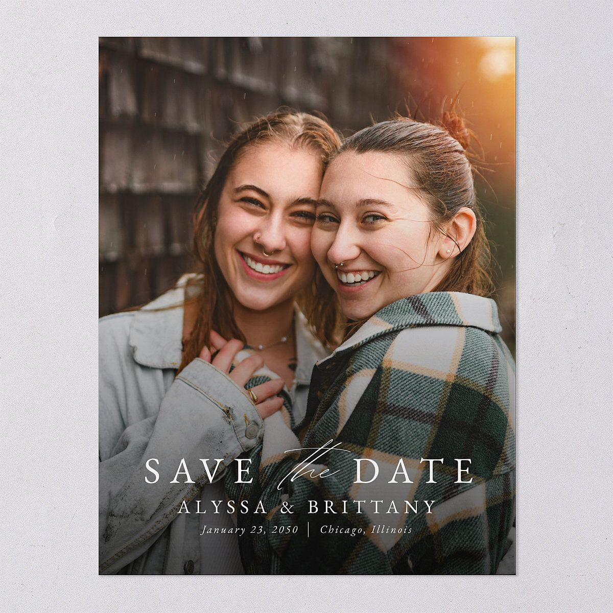 Greenery Laurel Save the Date Petite Cards — view 7