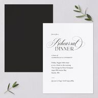 Opposites Attract Rehearsal Dinner Invitations Licorice Signature Blank