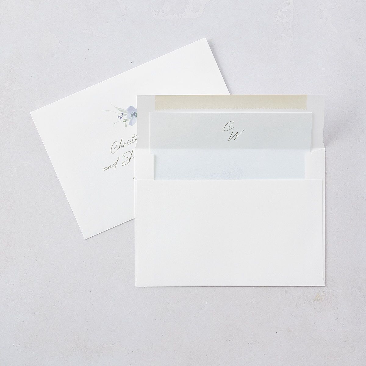 Floral Photo Wedding Invitations Ocean Signature Blank No Standard