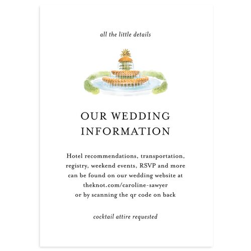 Charming Charleston Wedding Enclosure Cards Pure White Signature Standard