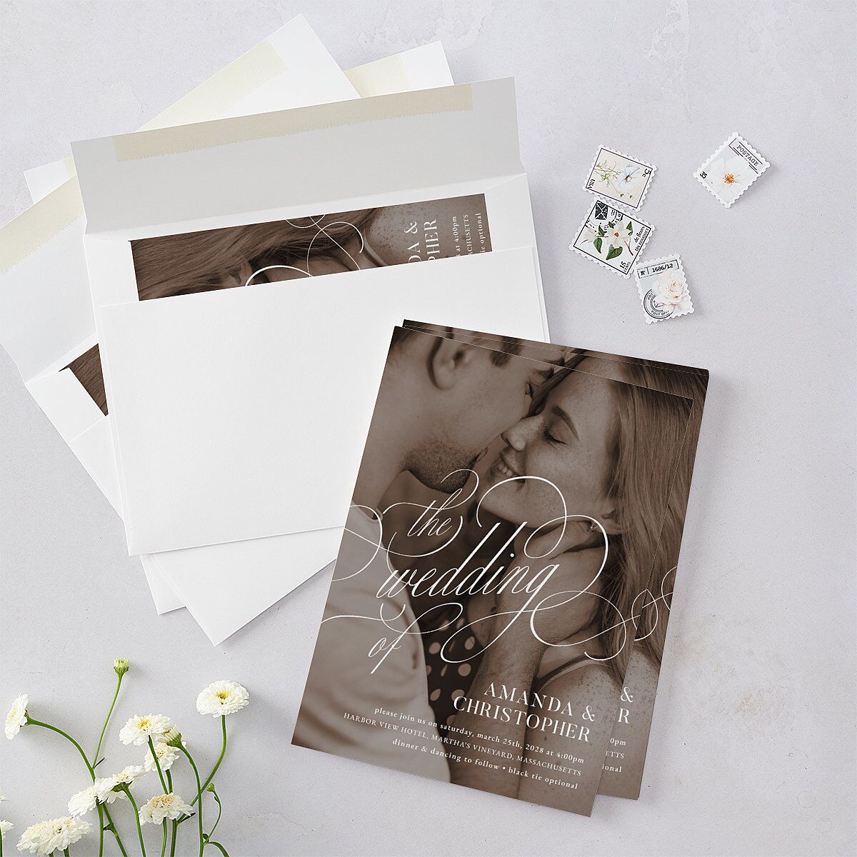 Photo Flourish Wedding Invitations — view 4