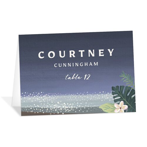 Vintage Hawaiian Island Place Cards Midnight Navy Signature