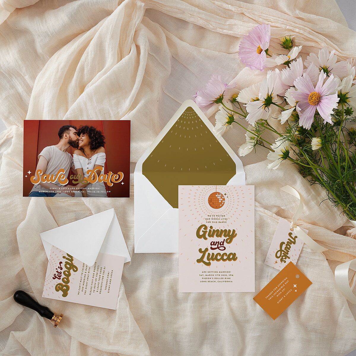 Disco Love Euro Envelope Liners Umber Luxe