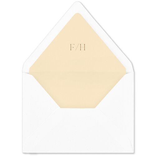 Minimalist Accent Leaf Euro Envelope Liners Copper Luxe